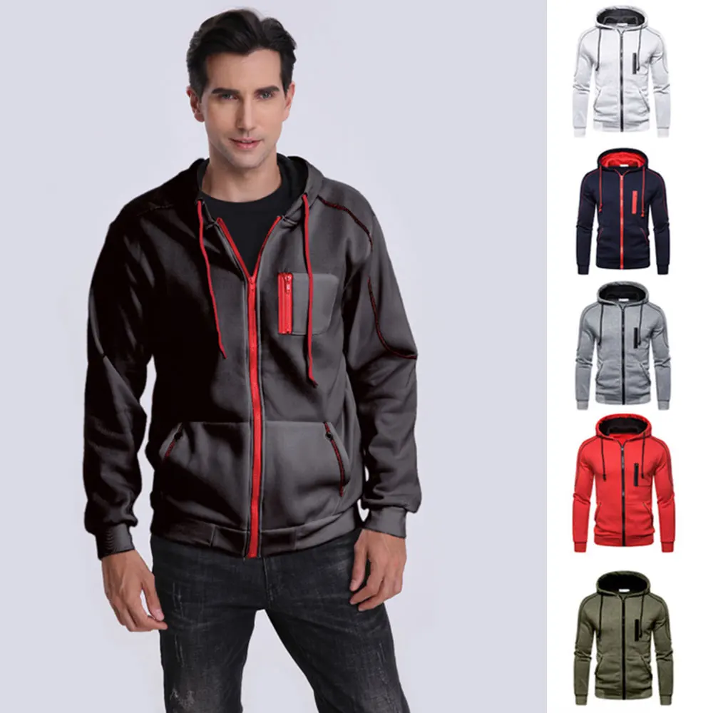 Men's Long Sleeve Zip Up Hoodie Casual Athletic Sweatshirt Hooded Jacket with Pockets Spring Fall Warm Fleece Lined Coat Outwear
Men's Long Sleeve Zip Up Hoodie Casual Athletic Sweatshirt Hooded Jacket with Pockets Spring Fall Warm Fleece Lined Coat Outwear