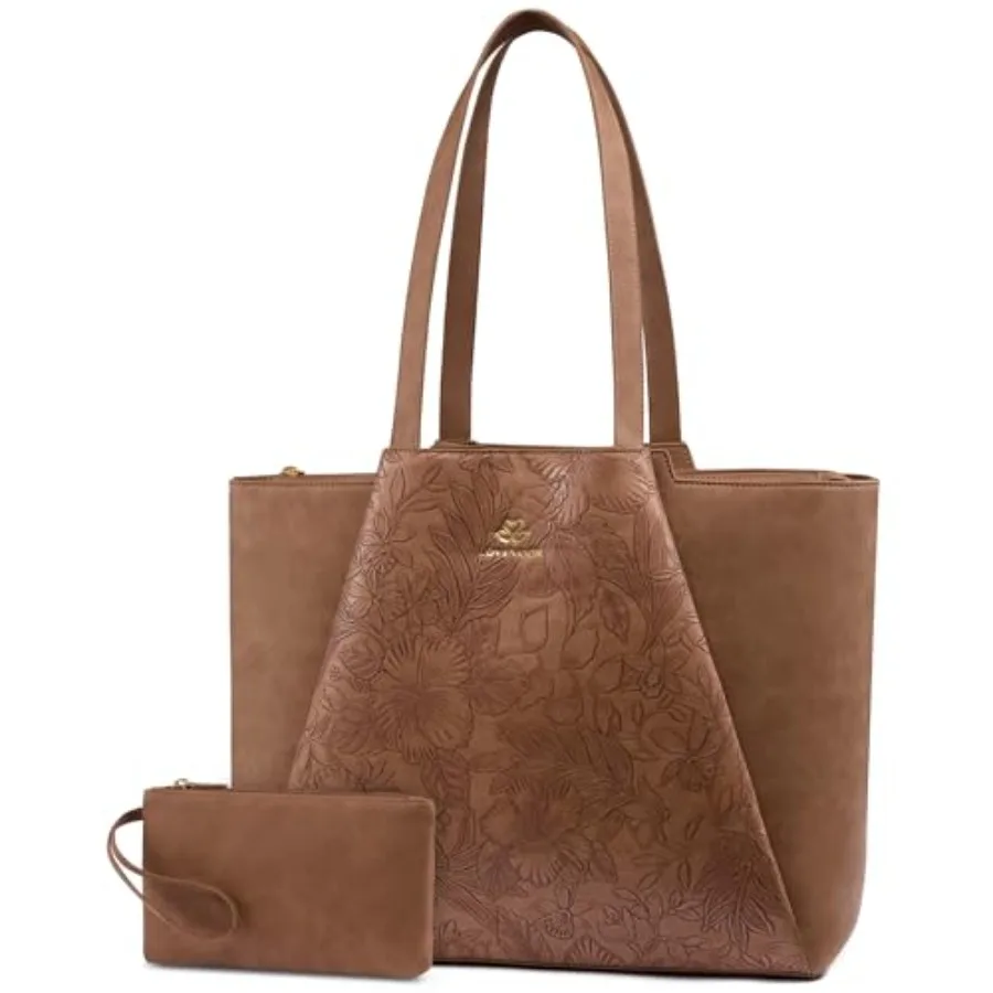 LOVEVOOK Laptop Tote for Women - Faux Leather Laptop Bag with Clutch Large Capacity Office Purse Computer
LOVEVOOK Laptop Tote for Women - Faux Leather Laptop Bag with Clutch Large Capacity Office Purse Computer