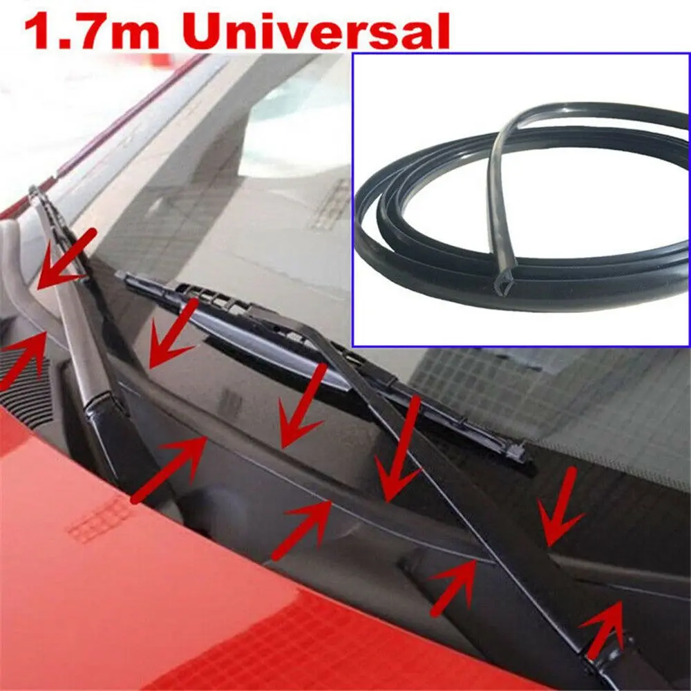 New 1.7m Black Water Diversion Car Ageing Rubber Seal Strip Under Front Windshield Panel Trim Moulding
New 1.7m Black Water Diversion Car Ageing Rubber Seal Strip Under Front Windshield Panel Trim Moulding
