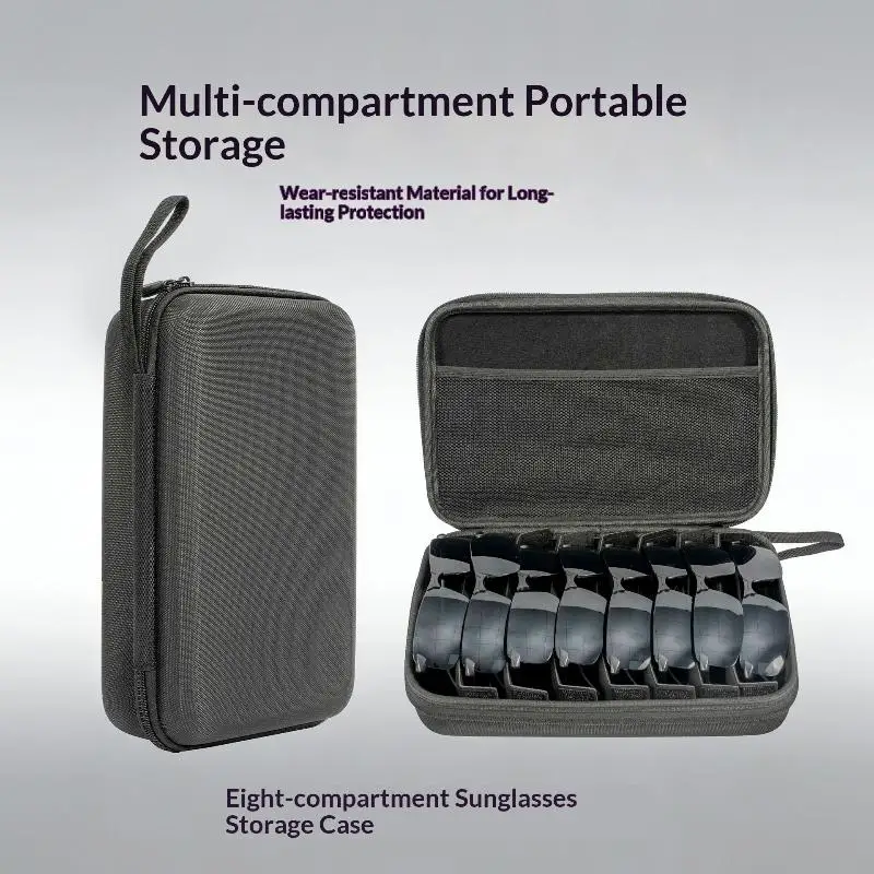 Sunglasses Organizer Case 4 5 6 7 8 Slots Travel Storage Box Multiple Glasses Adjustable Compartments for Home and Trip Use
Sunglasses Organizer Case 4 5 6 7 8 Slots Travel Storage Box Multiple Glasses Adjustable Compartments for Home and Trip Use