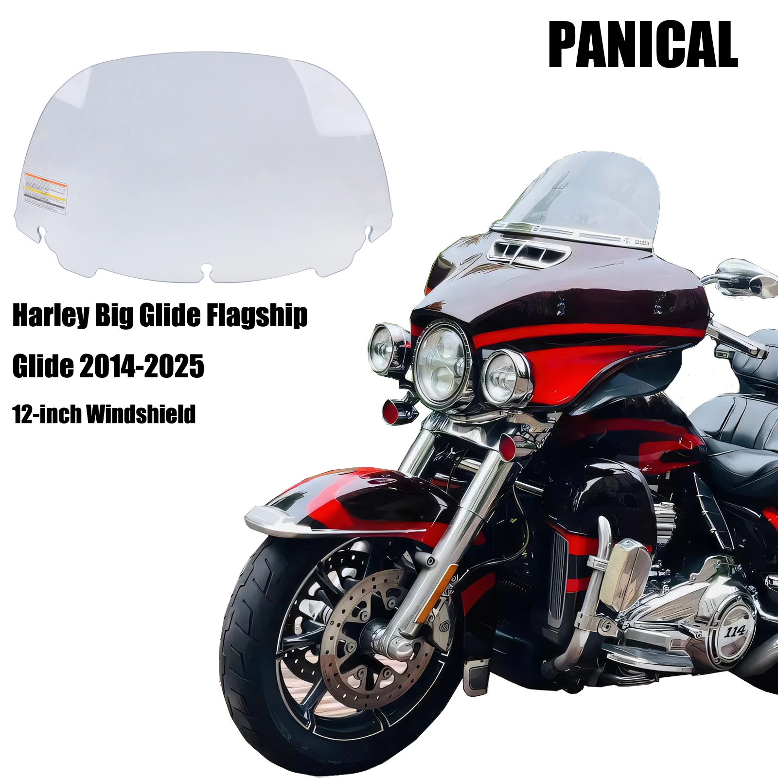 PANICAL for Harley Street Glide Electra Glide Ultra cvo 2014-2025 Motorcycle Windshield Riding Windshield Protection Board
PANICAL for Harley Street Glide Electra Glide Ultra cvo 2014-2025 Motorcycle Windshield Riding Windshield Protection Board
