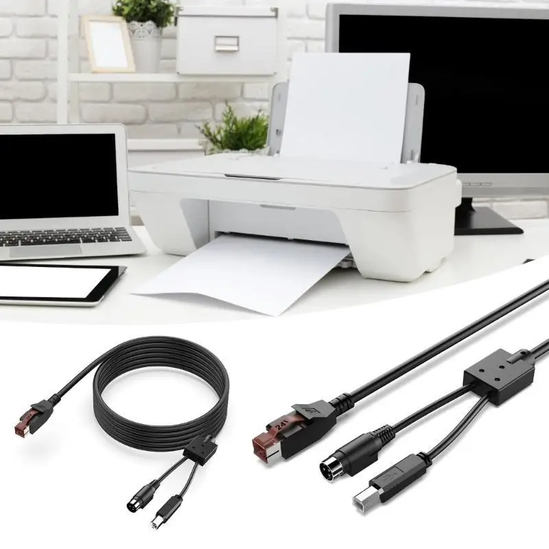 652F 24V Powered USB to 3Pin Power Din Male USB2.0 B Male Data Power Cable Adapter For Barcode Scanning Guns Accessories
652F 24V Powered USB to 3Pin Power Din Male USB2.0 B Male Data Power Cable Adapter For Barcode Scanning Guns Accessories