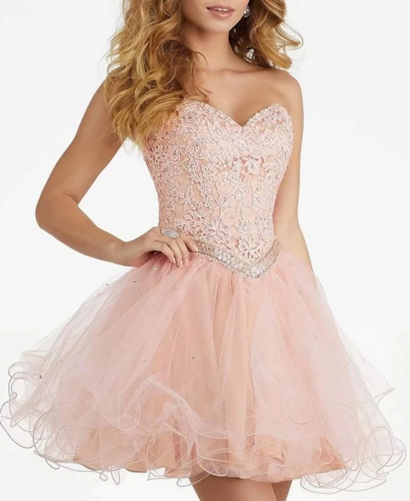 Пышные платья для встречи выпускников из органзы по индивидуальному заказу, короткие платья для выпускного вечера без бретелек с пайетками и кружевной аппликацией, милое мини-платье для подростков
Пышные платья для встречи выпускников из органзы по индивидуальному заказу, короткие платья для выпускного вечера без бретелек с пайетками и кружевной аппликацией, милое мини-платье для подростков