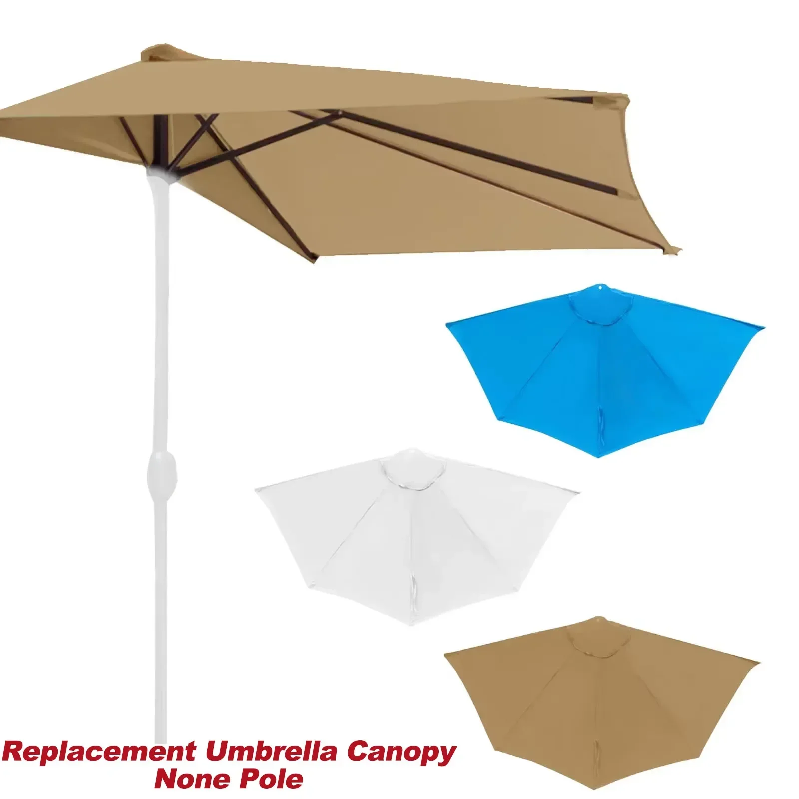 (None Umbrella Stand) Replacement Umbrella Canopy Polyester Sunshade Cloth Parasol Cover for Half Round Patio Wall Umbrella
(None Umbrella Stand) Replacement Umbrella Canopy Polyester Sunshade Cloth Parasol Cover for Half Round Patio Wall Umbrella