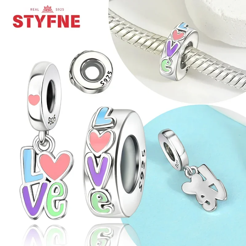 New 925 Silver Colorful Love Charms Dopamine Heart Beads Fit Original Bracelet for Women Diy Fine Jewelry Gifts Daily Matching
New 925 Silver Colorful Love Charms Dopamine Heart Beads Fit Original Bracelet for Women Diy Fine Jewelry Gifts Daily Matching