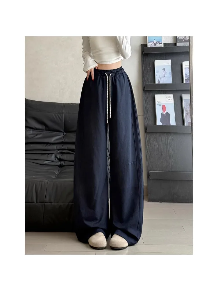 American Style High Waist Ice Silk Wide Leg Pants Women Summer plus Size Hip Conceal Slimming Drawstring Drapey Loose Sakamoto
American Style High Waist Ice Silk Wide Leg Pants Women Summer plus Size Hip Conceal Slimming Drawstring Drapey Loose Sakamoto