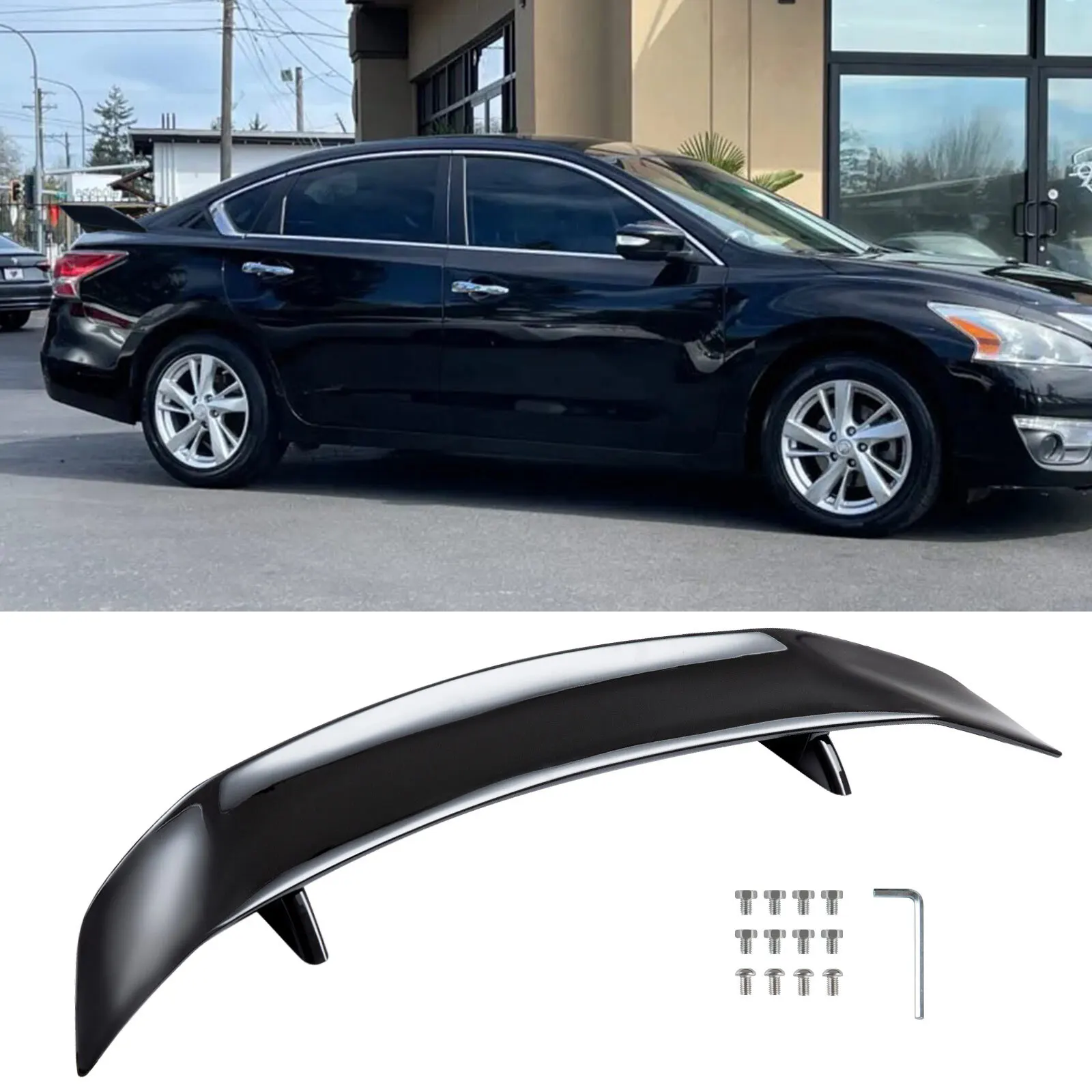 Для Nissan Altima Sedan: 46-дюймовый задний спойлер в гоночном стиле GT, глянцевый черный
Для Nissan Altima Sedan: 46-дюймовый задний спойлер в гоночном стиле GT, глянцевый черный