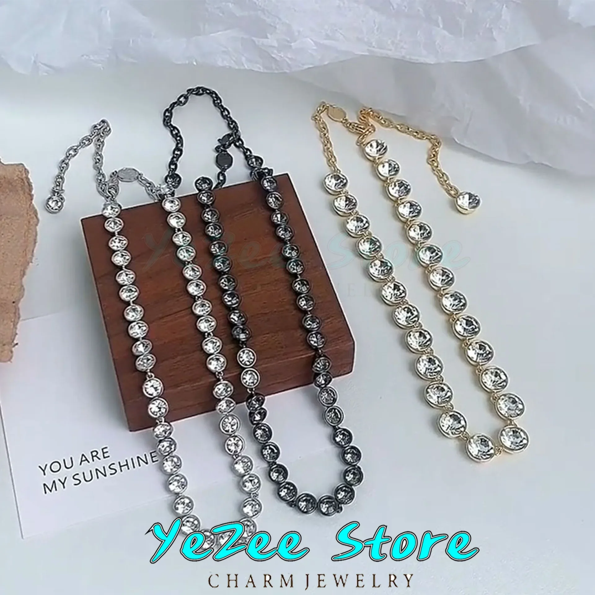 Gold Silver Crystal New Models High Quality Jewelry Sets Necklace Earrings Ring Wedding Gift Accessories for Women
Gold Silver Crystal New Models High Quality Jewelry Sets Necklace Earrings Ring Wedding Gift Accessories for Women