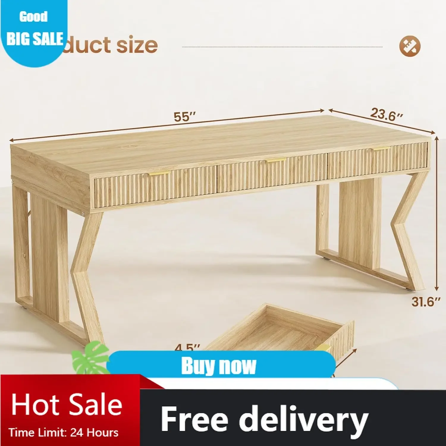 BestsellerBestsellerBestsellerFinally Organized 55" Executive Office Desk with 3 Drawers, Home Office Desk with Storage Drawers,
BestsellerBestsellerBestsellerFinally Organized 55" Executive Office Desk with 3 Drawers, Home Office Desk with Storage Drawers,