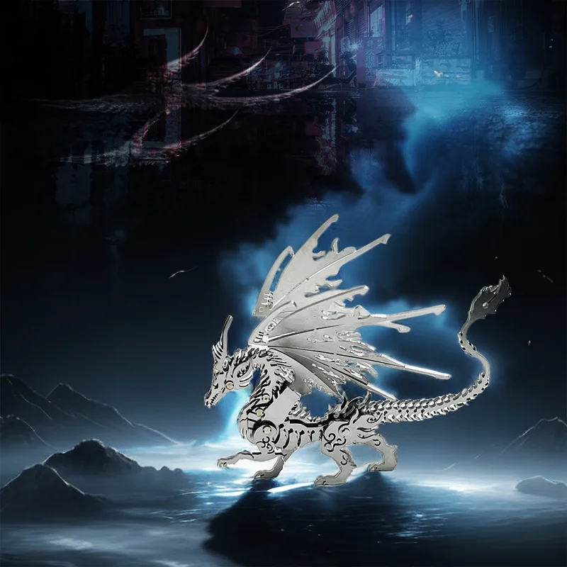 3D Metal Puzzle Dragon Model Stainless Steel Mechanical DlY Assembly Kit High Difficulty Warcraft Pterosaur Model for Adult
3D Metal Puzzle Dragon Model Stainless Steel Mechanical DlY Assembly Kit High Difficulty Warcraft Pterosaur Model for Adult