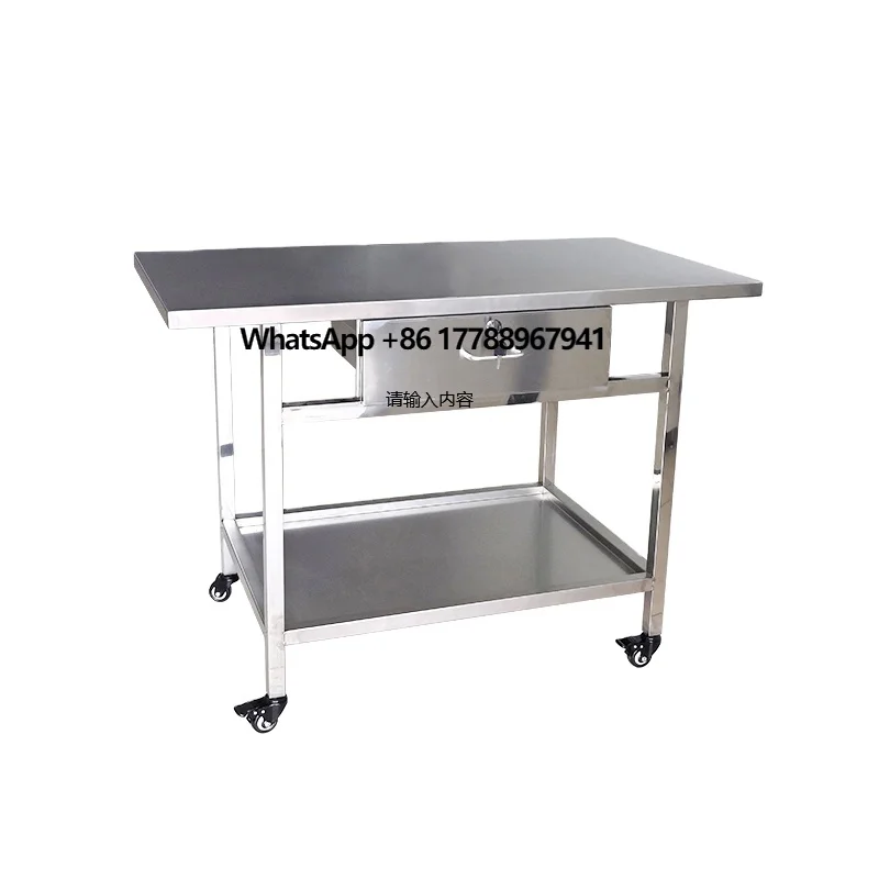 LIZE PET Veterinary Equipment Heavy Duty Stainless Steel Simple Veterinary Treatment Table Medical Trolley With Drawer
LIZE PET Veterinary Equipment Heavy Duty Stainless Steel Simple Veterinary Treatment Table Medical Trolley With Drawer