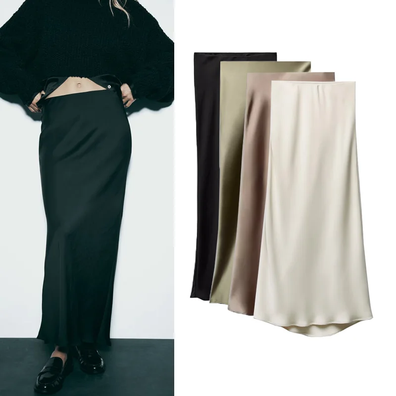 2025 Y2K Casual Women Long Skirt Spring Elastic High Waisted A-Line Casual Female Satin Skirts High Street Lady Skirts Vintage
2025 Y2K Casual Women Long Skirt Spring Elastic High Waisted A-Line Casual Female Satin Skirts High Street Lady Skirts Vintage