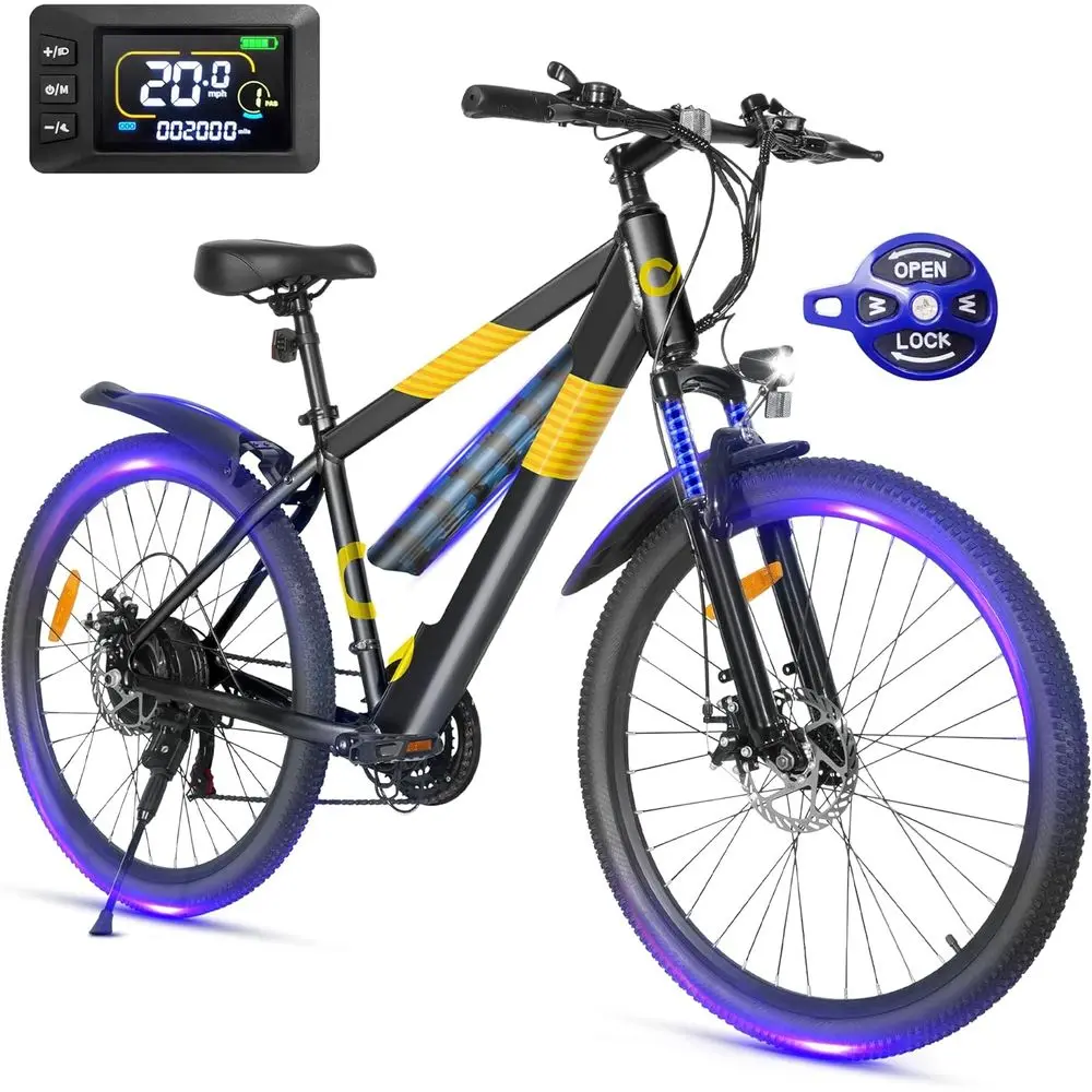 26 Adult E-Bike with 700W Motor, 21-Speed, 50-Mile Battery, Front Suspension & Dual Disc Brakes
26 Adult E-Bike with 700W Motor, 21-Speed, 50-Mile Battery, Front Suspension & Dual Disc Brakes