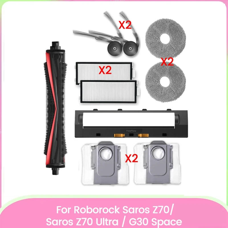 10 шт. для Saros Z70/Saros Z70 Ultra/G30, космические вакуумные насадки, роликовая боковая щетка, мешок для пыли, фильтры, подушечки для швабры-A69M
10 шт. для Saros Z70/Saros Z70 Ultra/G30, космические вакуумные насадки, роликовая боковая щетка, мешок для пыли, фильтры, подушечки для швабры-A69M