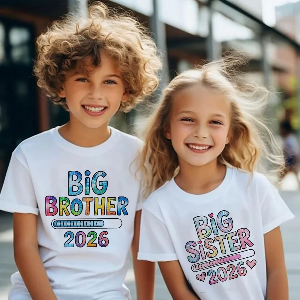 Children's T-Shirt Big Brother Big Sister Print Summer Short Sleeve Tops Fashion O-Neck Tees Outdoor Casual Children's Clothing
Children's T-Shirt Big Brother Big Sister Print Summer Short Sleeve Tops Fashion O-Neck Tees Outdoor Casual Children's Clothing