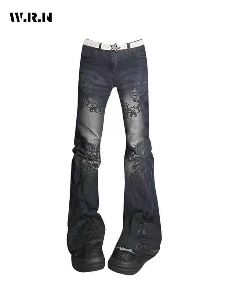 Women's Vintage Full Length Denim Trouser Floral Print Grunge 2000s Street Retro High Waist Jeans Casual Trashy Y2K Emo Pants
Women's Vintage Full Length Denim Trouser Floral Print Grunge 2000s Street Retro High Waist Jeans Casual Trashy Y2K Emo Pants