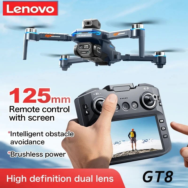Lenovo Professional GT8 Drone 8K Dual Camera GPS FPV Brushless Motor Optical Flow Hovering Folding Quadcopter 4K RC Dron Toy
Lenovo Professional GT8 Drone 8K Dual Camera GPS FPV Brushless Motor Optical Flow Hovering Folding Quadcopter 4K RC Dron Toy