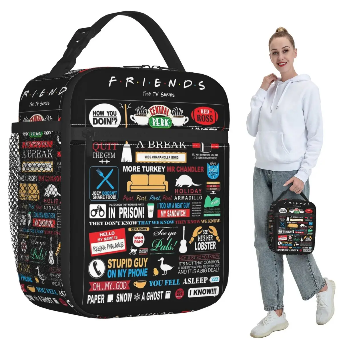 Термосумка для обедов Friends Qu для женщин, офисная термосумка-холодильник, портативный контейнер для еды
Термосумка для обедов Friends Qu для женщин, офисная термосумка-холодильник, портативный контейнер для еды