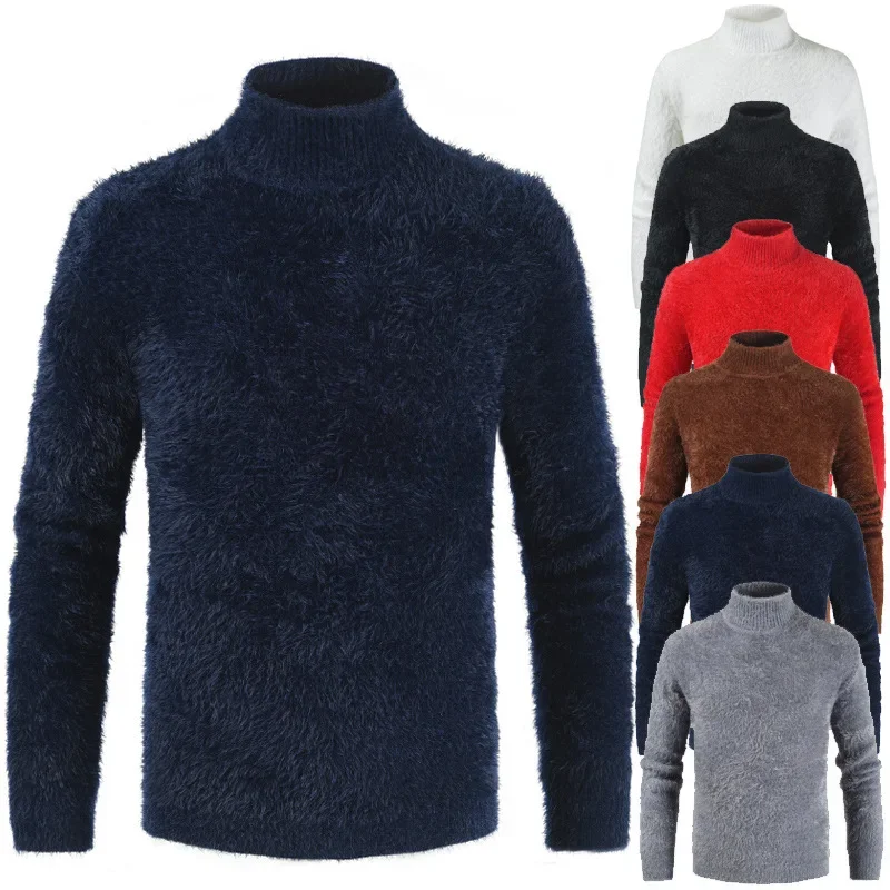 2023 Autumn/Winter New Korean Edition Men's Solid High Collar Mohair Knit Casual Loose Long Sleeve Sweater
2023 Autumn/Winter New Korean Edition Men's Solid High Collar Mohair Knit Casual Loose Long Sleeve Sweater