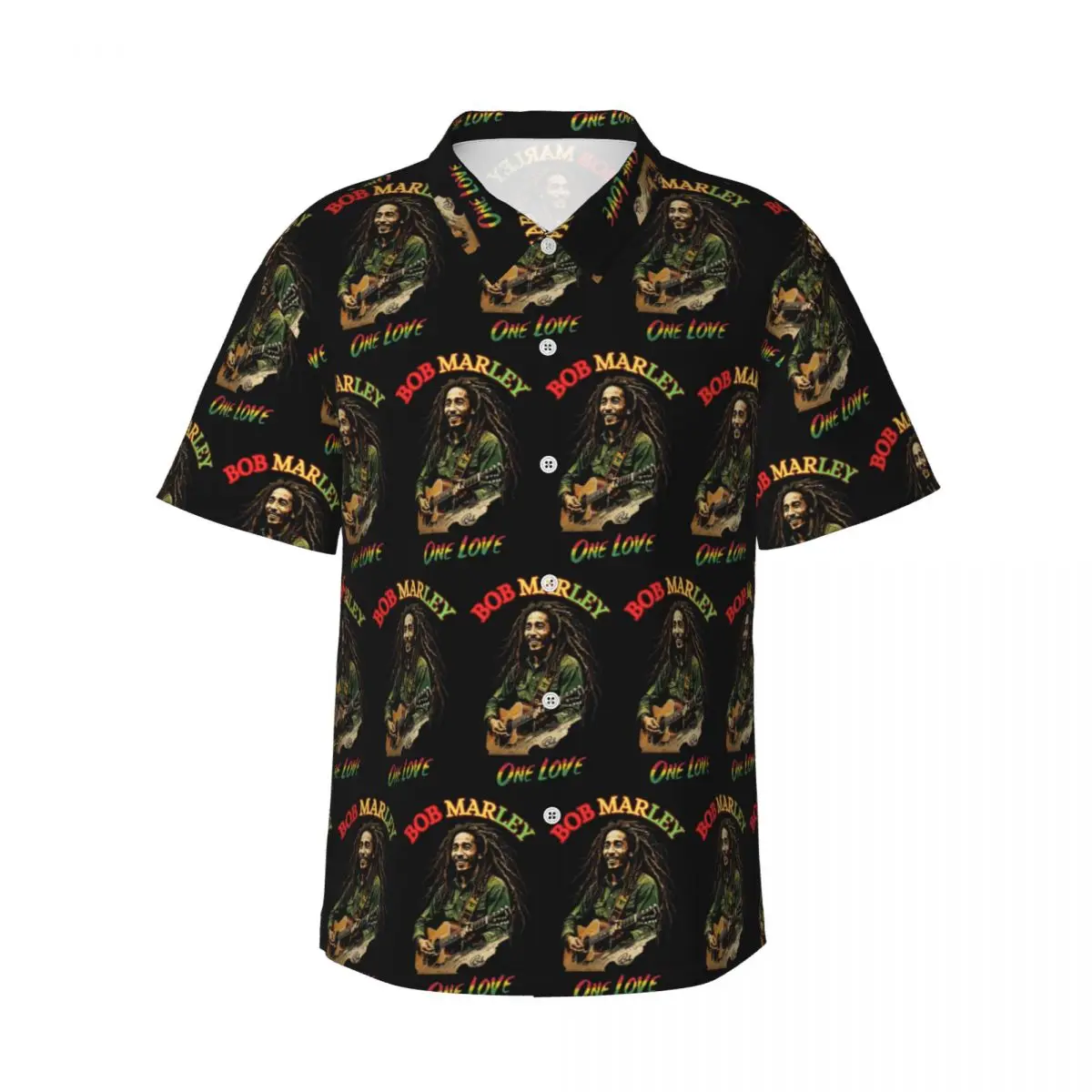 Bob Marley Reggae Men's Shirts Hawaiian Short Sleeve Shirt Fashion Button Tops for Summer Beach
Bob Marley Reggae Men's Shirts Hawaiian Short Sleeve Shirt Fashion Button Tops for Summer Beach