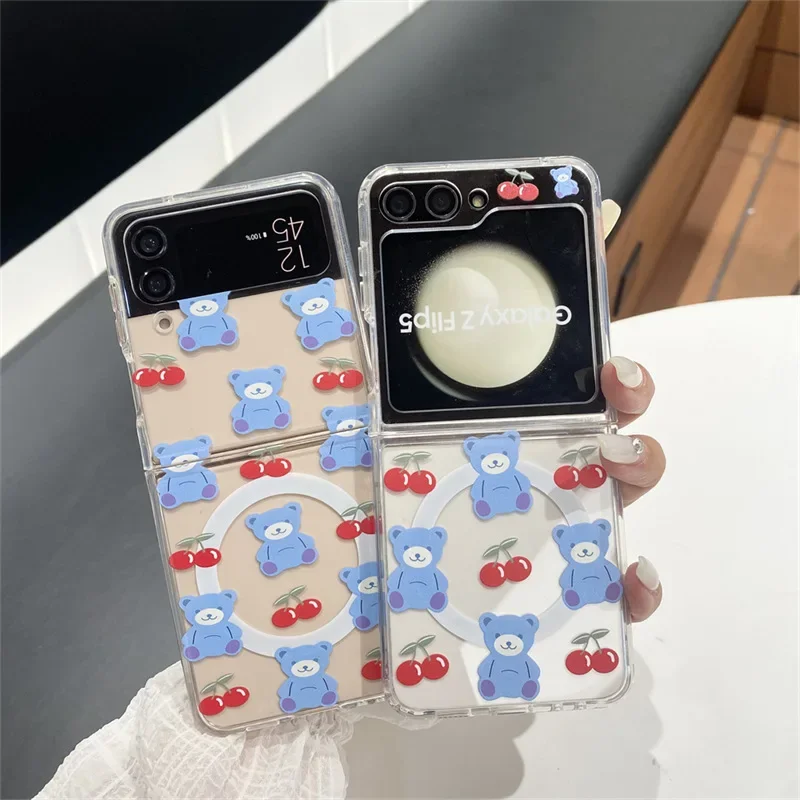 Cherry Bear Magnetic Phone Case for Samsung Galaxy Z Flip 6 5 4 3 Protective Back Cover for ZFlip4 ZFlip5 ZFlip6 Case Shell
Cherry Bear Magnetic Phone Case for Samsung Galaxy Z Flip 6 5 4 3 Protective Back Cover for ZFlip4 ZFlip5 ZFlip6 Case Shell