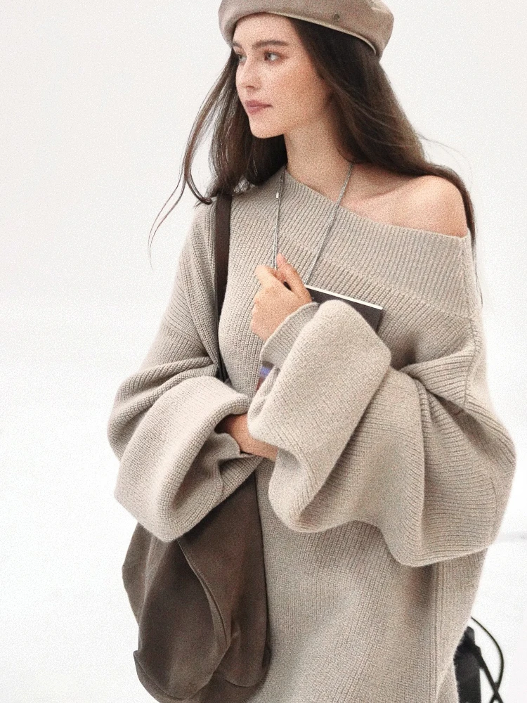 Bulletnini Wool Knitted Long Sve High Collar Dr Loose Fit Maxi Lazy Pure Desire oulder Slanting Women's Dr
Bulletnini Wool Knitted Long Sve High Collar Dr Loose Fit Maxi Lazy Pure Desire oulder Slanting Women's Dr