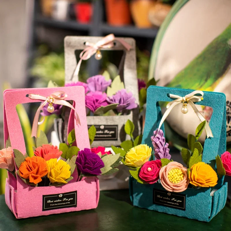 Creative 8Styles Simulation Bouquets Felt DIY Material Bag Handmade Free Cut Artificial Flower Felts For Wedding Rome Decoration
Creative 8Styles Simulation Bouquets Felt DIY Material Bag Handmade Free Cut Artificial Flower Felts For Wedding Rome Decoration