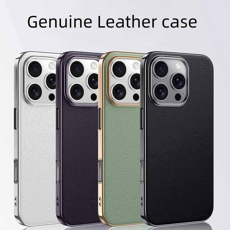 Genuine Leather Cowhide Skin Electroceramic Case For iPhone 16 Pro Max 15 14 13 Premium Cover Anti-Fingerprint Luxury Business
Genuine Leather Cowhide Skin Electroceramic Case For iPhone 16 Pro Max 15 14 13 Premium Cover Anti-Fingerprint Luxury Business