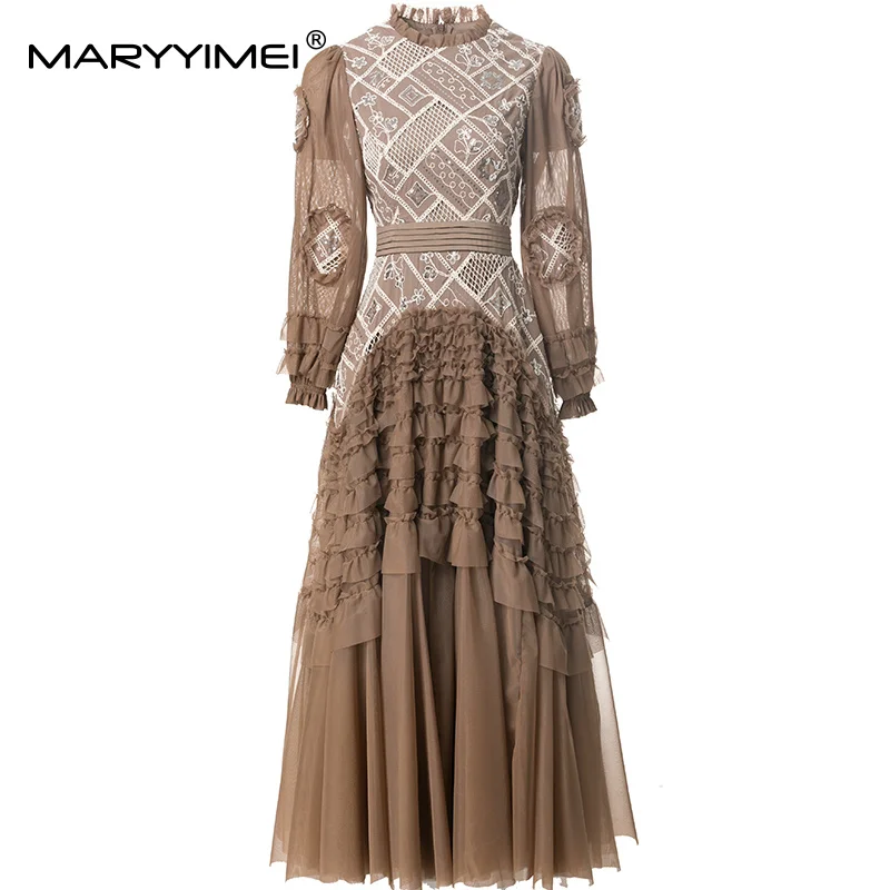 MARYYIMEI New Arrival Long Sleeve Slim Maxi Fungus For Women Sequins Deading Elegant Ball Gown S-4XL Dresses Party Clothes
MARYYIMEI New Arrival Long Sleeve Slim Maxi Fungus For Women Sequins Deading Elegant Ball Gown S-4XL Dresses Party Clothes