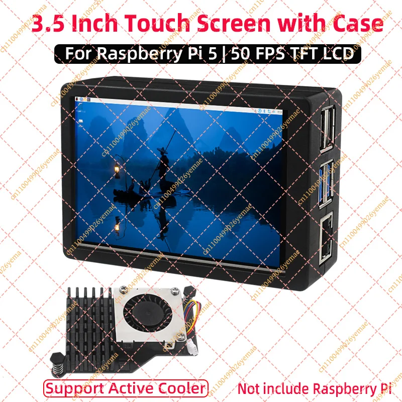 3.5 Inch Touch Screen LCD Display for Raspberry Pi 5 - 480x320 TFT Monitor with Protective Case & PWM Active Cooler Fan (50Hz)
3.5 Inch Touch Screen LCD Display for Raspberry Pi 5 - 480x320 TFT Monitor with Protective Case & PWM Active Cooler Fan (50Hz)