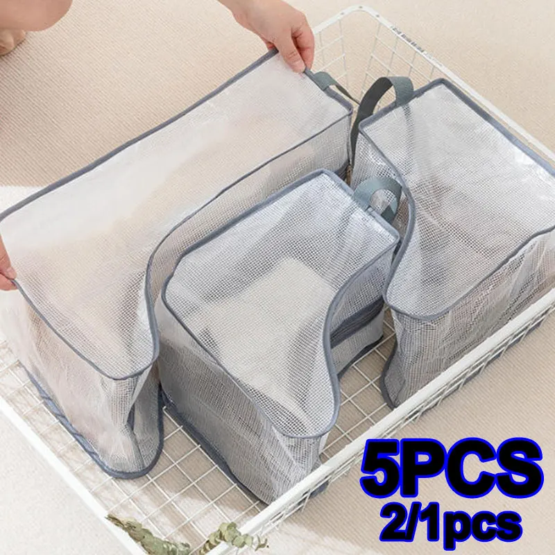 1/2/5PCS Shoes Dust Cover Mesh Transparent Shoe and Boot Storage Bag with Zipper Portable Travel Dust Organizer Protector Bag
1/2/5PCS Shoes Dust Cover Mesh Transparent Shoe and Boot Storage Bag with Zipper Portable Travel Dust Organizer Protector Bag
