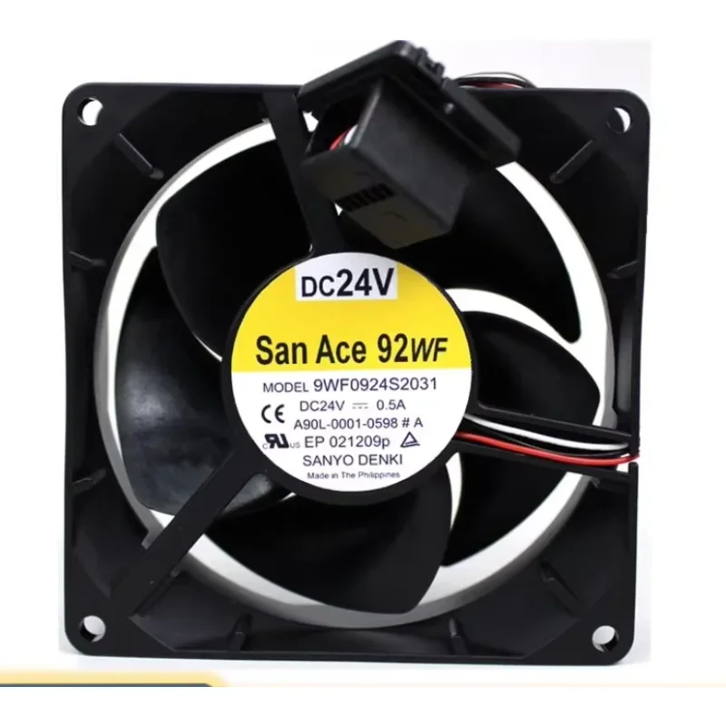 SANYO DENKI 9F0924S2031 DC 24V 0.5A 92x92x32mm 3-Wire Server Cooling Fan
SANYO DENKI 9F0924S2031 DC 24V 0.5A 92x92x32mm 3-Wire Server Cooling Fan