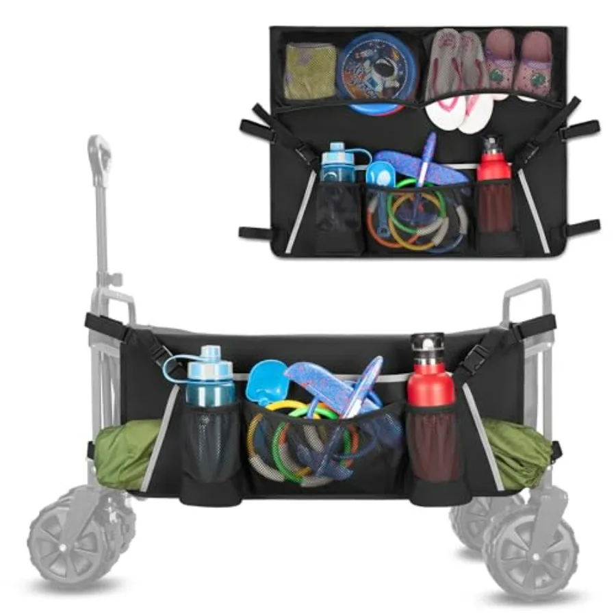Collapsible Wagon Side Pocket with Reflective Strip, Folding Wagon Cart Storage Bag with Mesh Pouch for Umbrella, Foldable Acce
Collapsible Wagon Side Pocket with Reflective Strip, Folding Wagon Cart Storage Bag with Mesh Pouch for Umbrella, Foldable Acce
