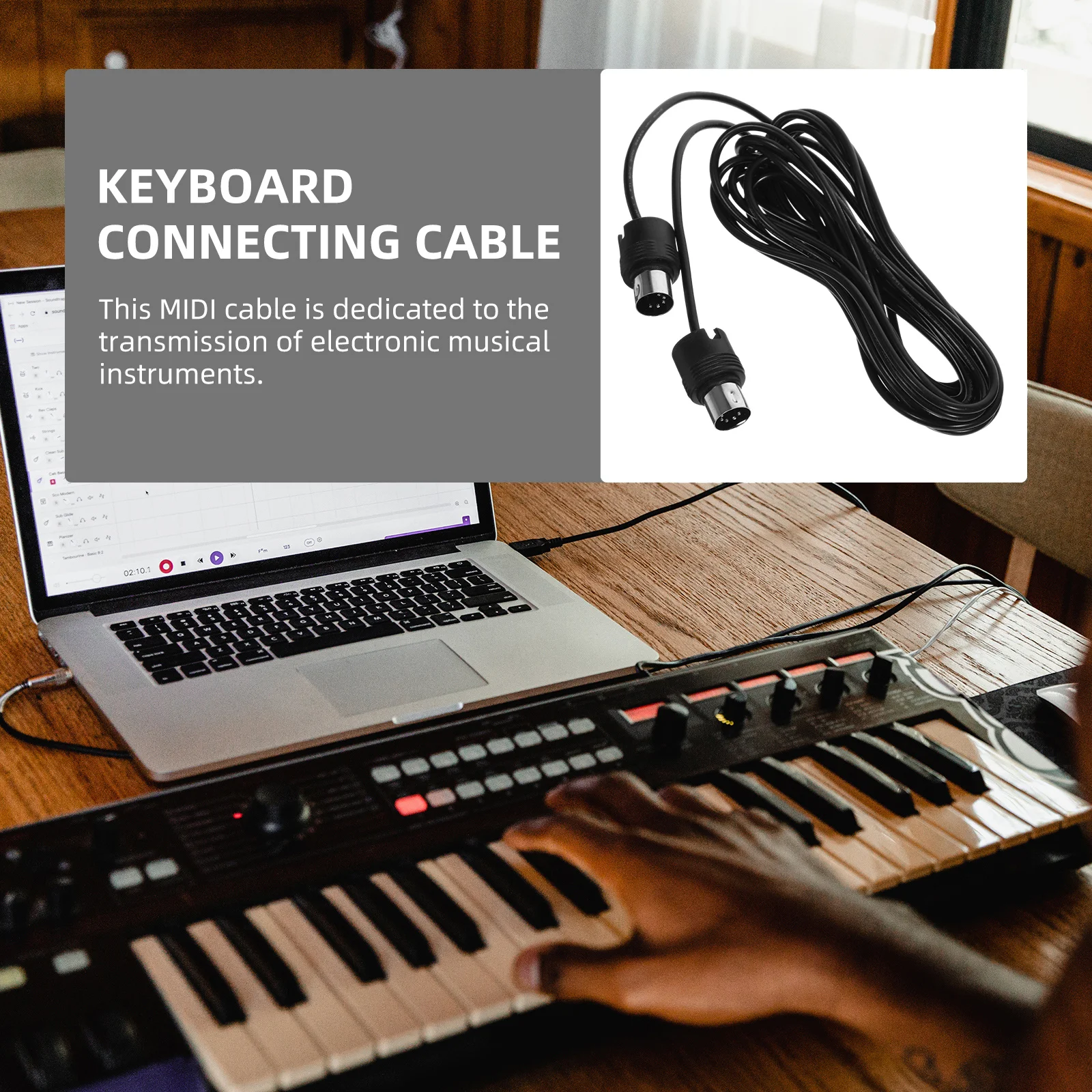 1Set Professional Midi Male to Male Connecting Cable Keyboard Adapter Cord for Electronic Piano Drum Instruments
1Set Professional Midi Male to Male Connecting Cable Keyboard Adapter Cord for Electronic Piano Drum Instruments