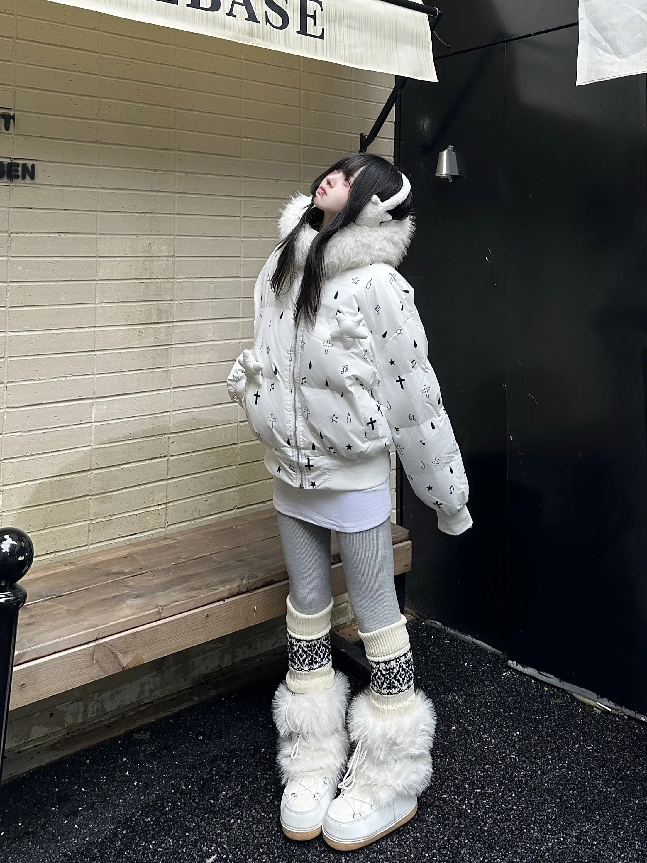 Detachable Fur Collar Cotton Jaet Women's Loose Fit Coat American Stars 3D Print Warm Cotton Padded Vest Sweet Sle
Detachable Fur Collar Cotton Jaet Women's Loose Fit Coat American Stars 3D Print Warm Cotton Padded Vest Sweet Sle