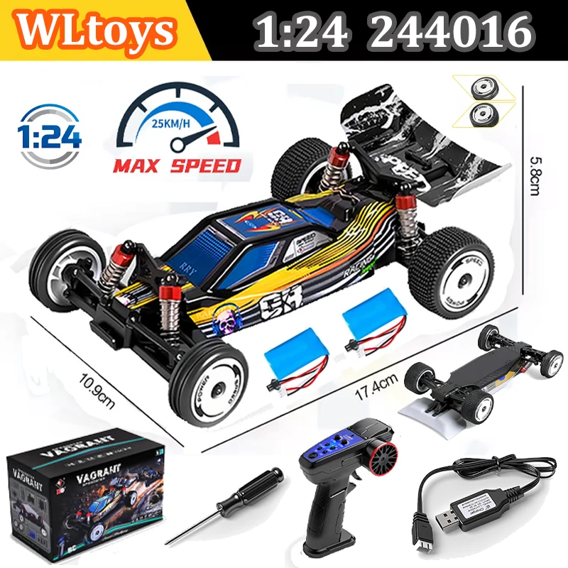 WLtoys 244016 High-Speed Car, Proportional 1:24, High-Quality Remote-Controlled RC Car, Two-Wheel Drive, Toy and Racing Boy Gift
WLtoys 244016 High-Speed Car, Proportional 1:24, High-Quality Remote-Controlled RC Car, Two-Wheel Drive, Toy and Racing Boy Gift