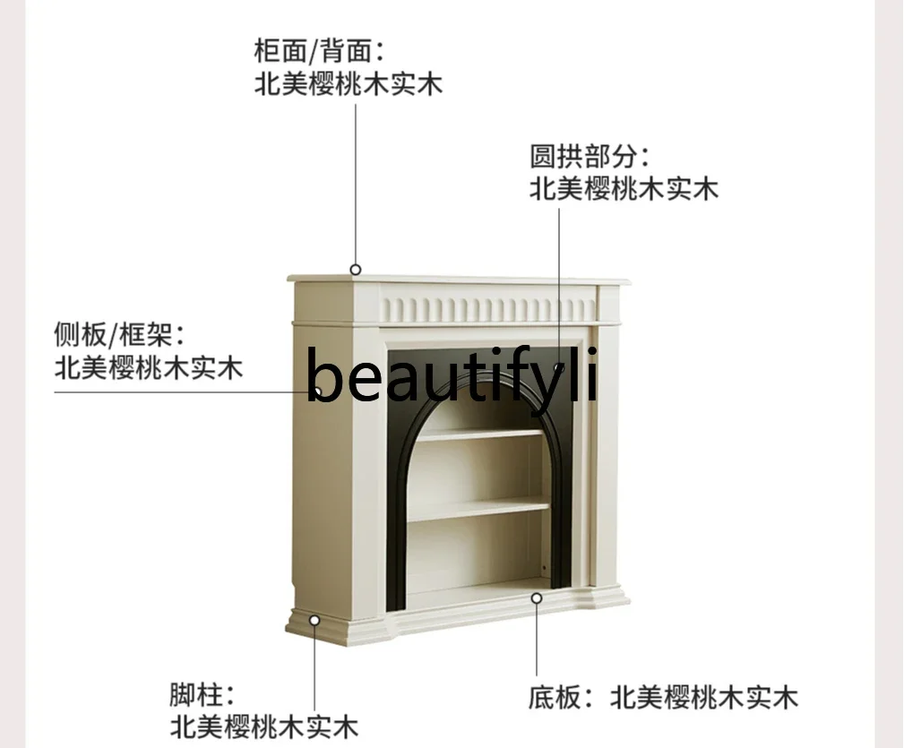 French Cream Style All Solid Wood Fireplace Decorative Cabinet Fireplace Side Cabinet Home Fireplace Entrance Cabinet
French Cream Style All Solid Wood Fireplace Decorative Cabinet Fireplace Side Cabinet Home Fireplace Entrance Cabinet