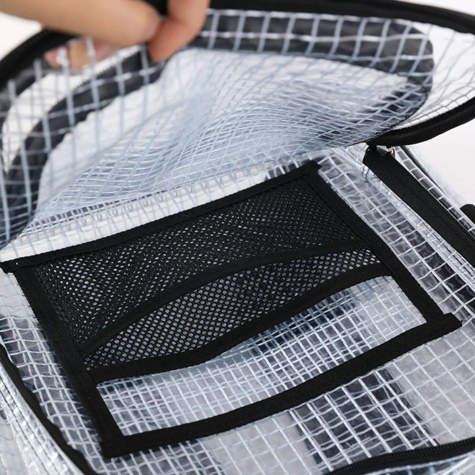 Grid PVC Backpack Front Zip Pocket Transparent Backpack Transparent Bag Top Handle School Gear Large Capacity
Grid PVC Backpack Front Zip Pocket Transparent Backpack Transparent Bag Top Handle School Gear Large Capacity