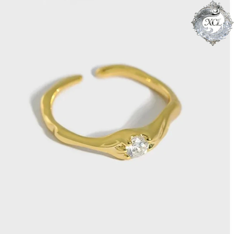 XCL Korean S925 Sterling Silver Open Ring Ins Niche Design Sense Simple Temperament Zircon Opening Rings Ladies Fine Jewelr
XCL Korean S925 Sterling Silver Open Ring Ins Niche Design Sense Simple Temperament Zircon Opening Rings Ladies Fine Jewelr