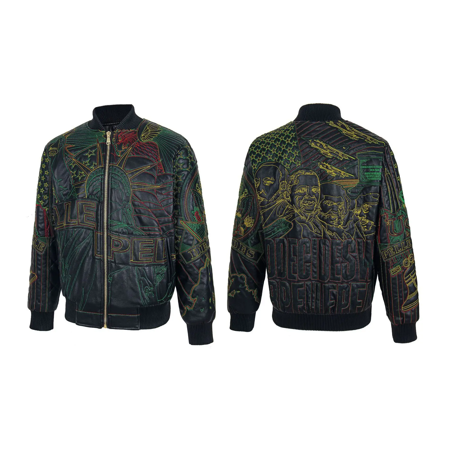 Meichao Who Decide War New American High Street Style Embroidered Full-floral PU Leather Jacket Fahion Clothing
Meichao Who Decide War New American High Street Style Embroidered Full-floral PU Leather Jacket Fahion Clothing