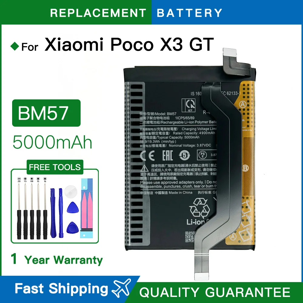 Brand new BM57 For Xiaomi Redmi Note 10 Pro 10Pro BM57 4250mAh batteries High Quality Phone Batteries batteria +Free Tools
Brand new BM57 For Xiaomi Redmi Note 10 Pro 10Pro BM57 4250mAh batteries High Quality Phone Batteries batteria +Free Tools