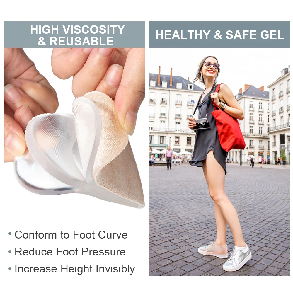 2Pcs/pair Sumifun Invisible Height Increasing Pad Adjustable Leg Length Foot Insoles Foot Care Pedicure Tools Women's High Heels
2Pcs/pair Sumifun Invisible Height Increasing Pad Adjustable Leg Length Foot Insoles Foot Care Pedicure Tools Women's High Heels