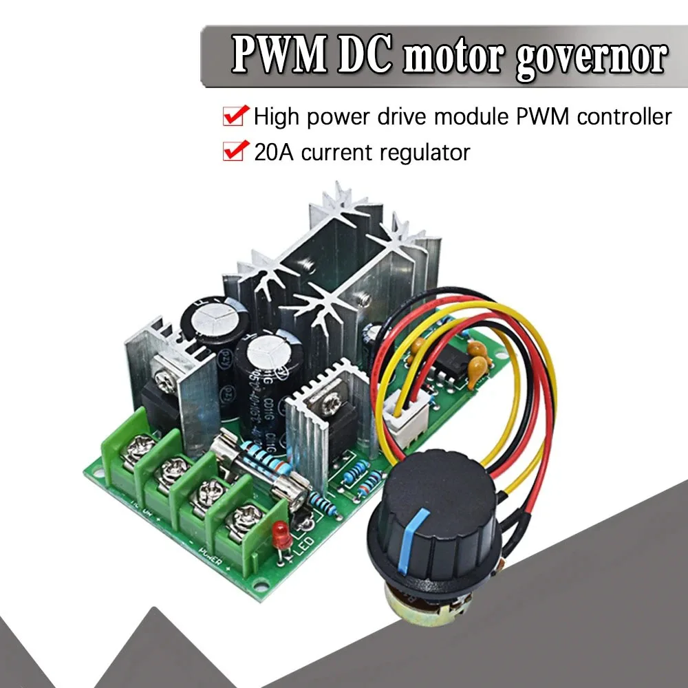 DC Motor Speed Regulator 12V 24V 36V 48V High Power Drive Module DC10-60V PWM RC Motor Speed Controller 20A Current Regulator
DC Motor Speed Regulator 12V 24V 36V 48V High Power Drive Module DC10-60V PWM RC Motor Speed Controller 20A Current Regulator