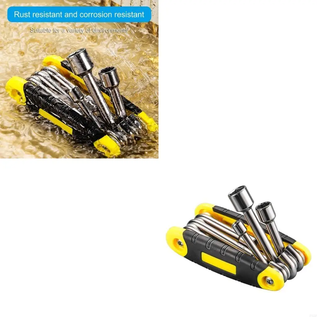 P82E 6 in 1 Folding Hexagonal Socket Set Metric Small Tool Hexagonal Nut Screwdriver Set Folding Socket Wrenches Hand Tool
P82E 6 in 1 Folding Hexagonal Socket Set Metric Small Tool Hexagonal Nut Screwdriver Set Folding Socket Wrenches Hand Tool
