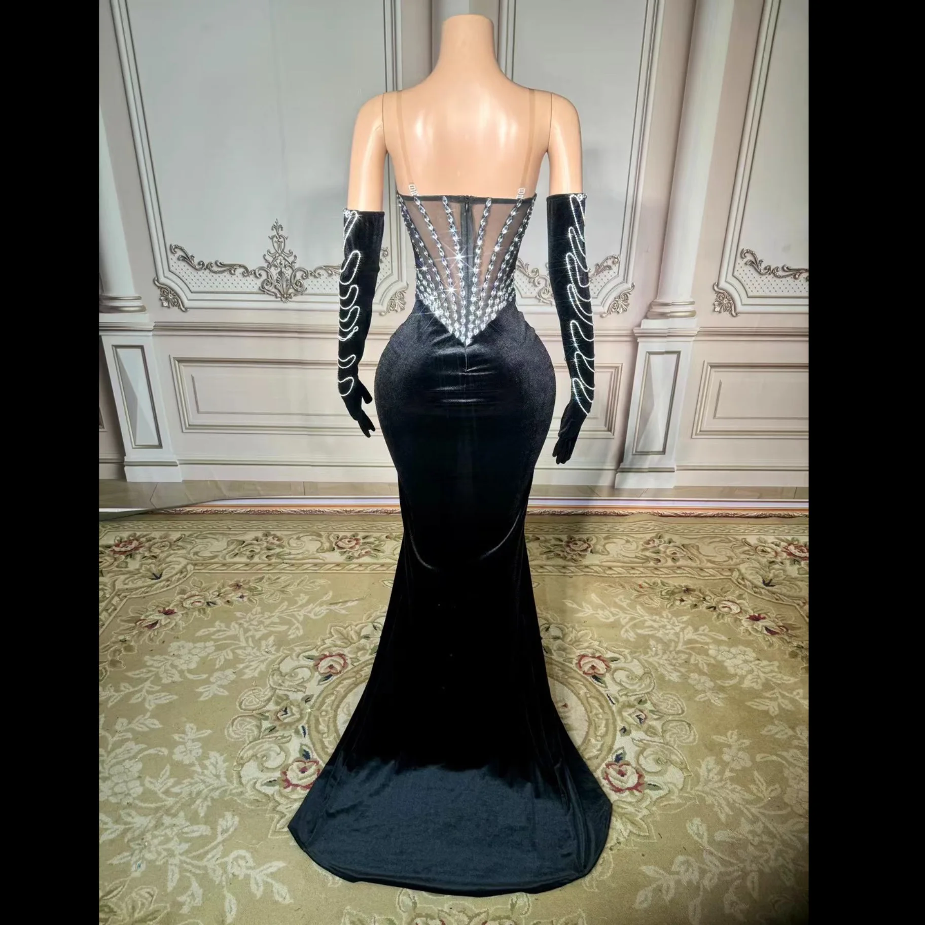 Evening Dresses Elegant With Gloves Custom Dresses Girls Rhinestone Dress High Quality
Evening Dresses Elegant With Gloves Custom Dresses Girls Rhinestone Dress High Quality