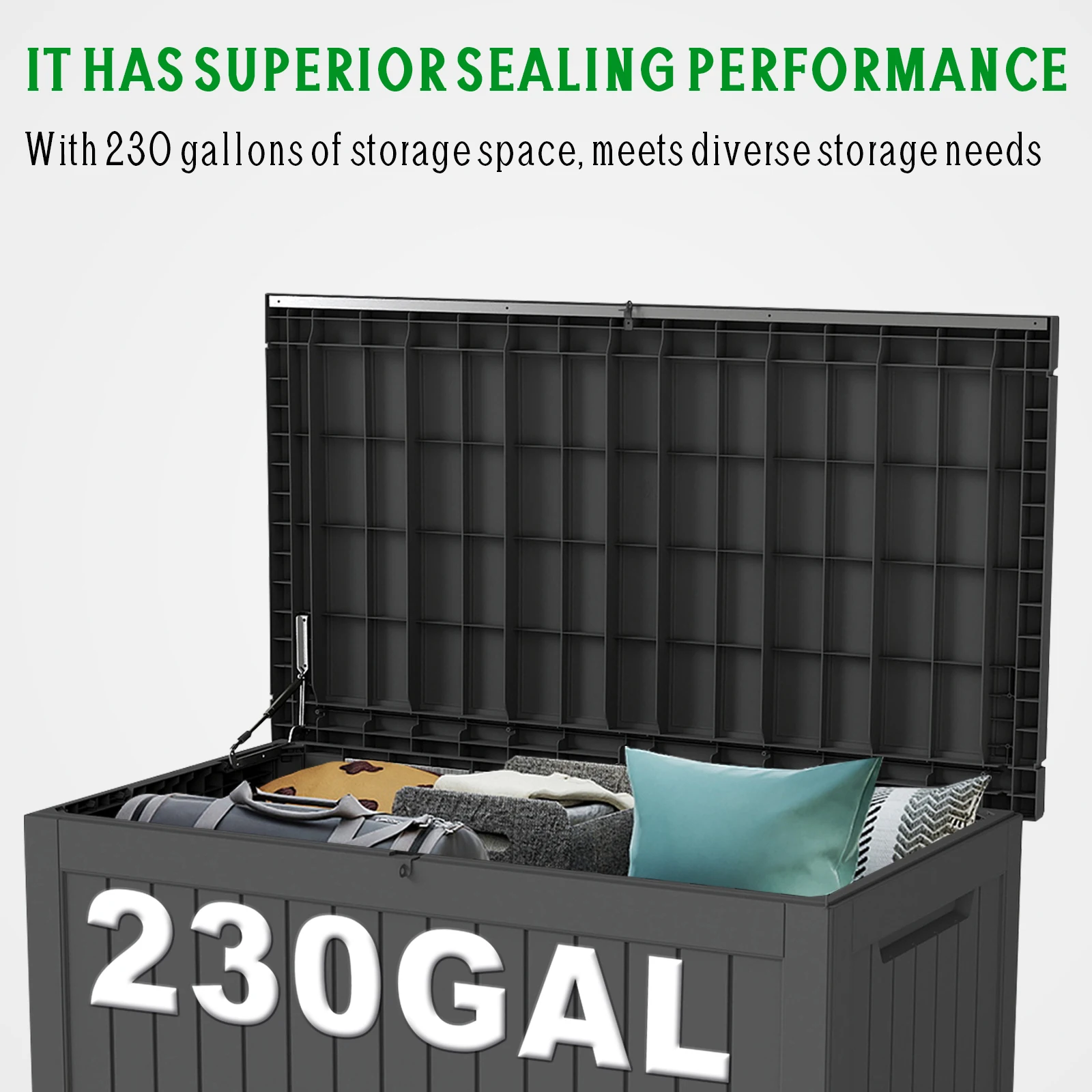 230GAL Gallon Waterproof Large Resin Deck Box Indoor Outdoor Lockable Storage Container for Patio Furniture Cushions Garden Tools, Box, Cabinet, Rack for Outdoor Storage, Pool Additions, Perfect Holiday Gift for Halloween, Christmas, Thanksgiving, Box(Bla
230GAL Gallon Waterproof Large Resin Deck Box Indoor Outdoor Lockable Storage Container for Patio Furniture Cushions Garden Tools, Box, Cabinet, Rack for Outdoor Storage, Pool Additions, Perfect Holiday Gift for Halloween, Christmas, Thanksgiving, Box(Bla