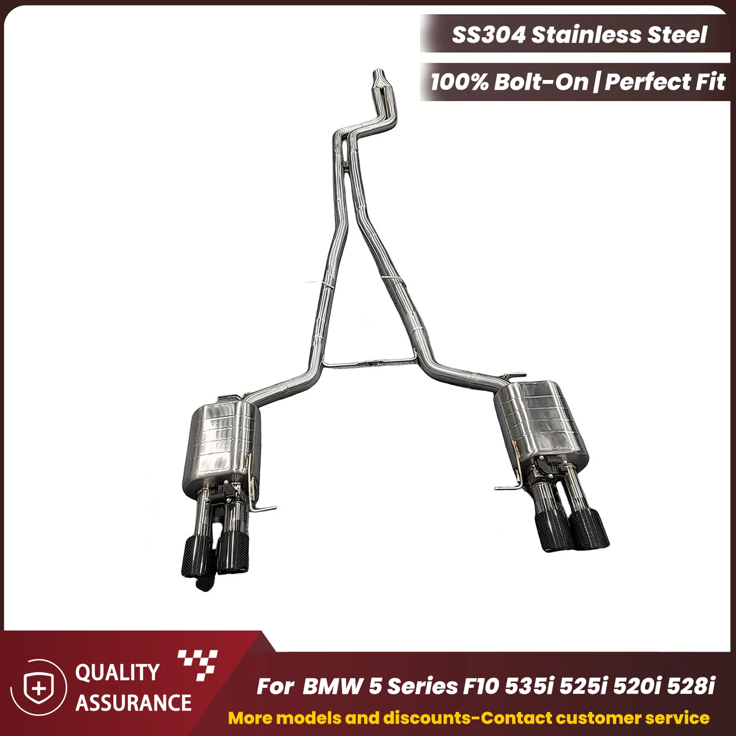 Supercar Performance Sport Sound ECCF SUS304 Catback Exhaust for BMW 5 Series F10 535i 525i 520i 528i
Supercar Performance Sport Sound ECCF SUS304 Catback Exhaust for BMW 5 Series F10 535i 525i 520i 528i