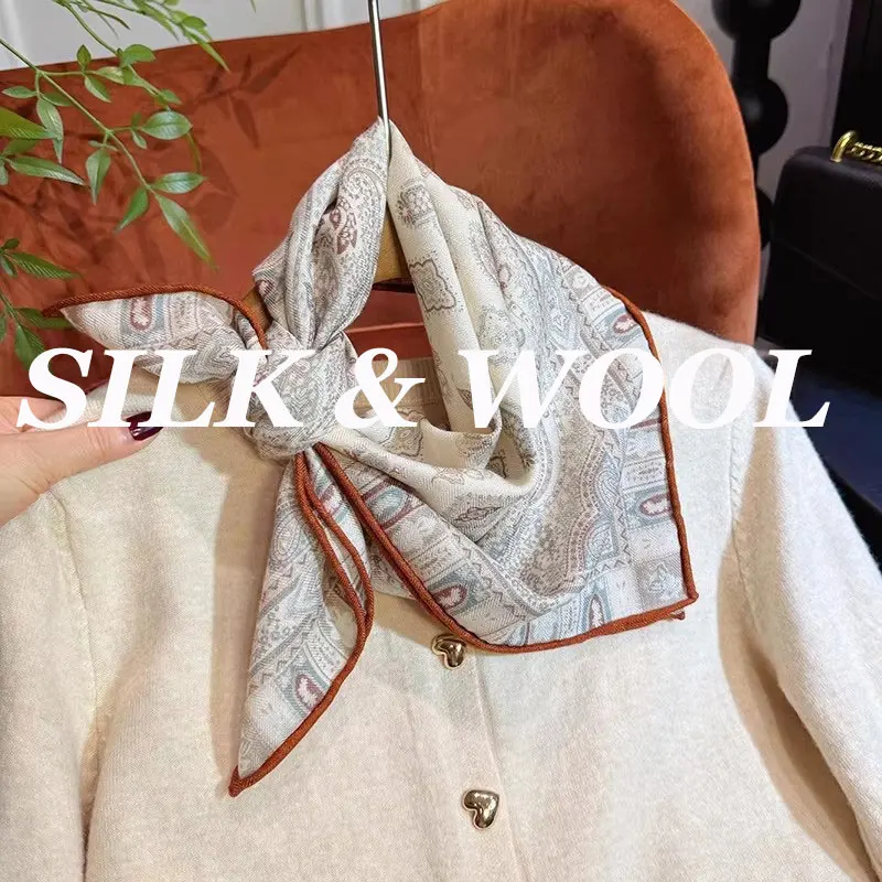 Fashion 70% wool 30% Real Silk Scarf for Women Shawls Wraps Foulard high quality Scarves Square Pashmina Female Hijab Bandana
Fashion 70% wool 30% Real Silk Scarf for Women Shawls Wraps Foulard high quality Scarves Square Pashmina Female Hijab Bandana