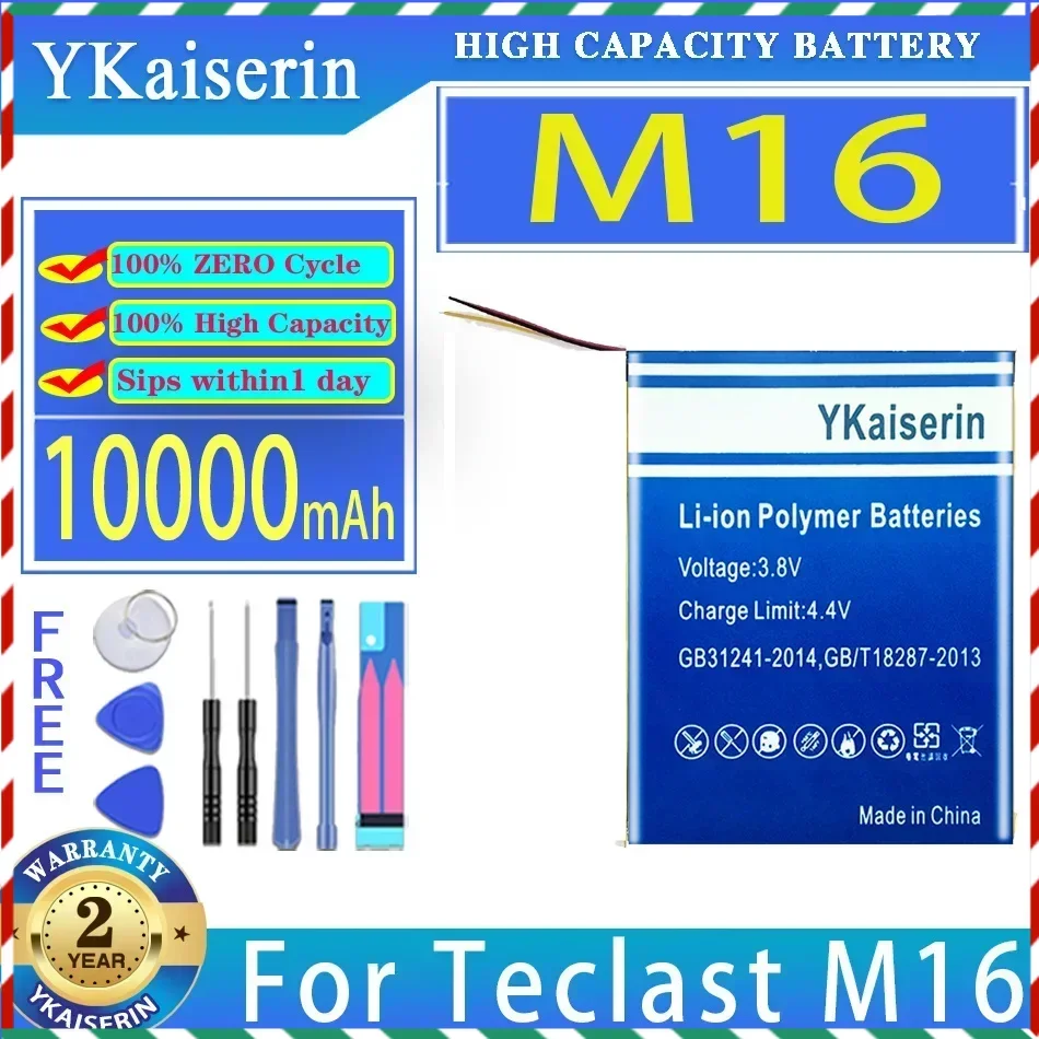 YKaiserin 10000mAh Replacement Battery For Teclast M16 X20L 2-wire Batteries
YKaiserin 10000mAh Replacement Battery For Teclast M16 X20L 2-wire Batteries