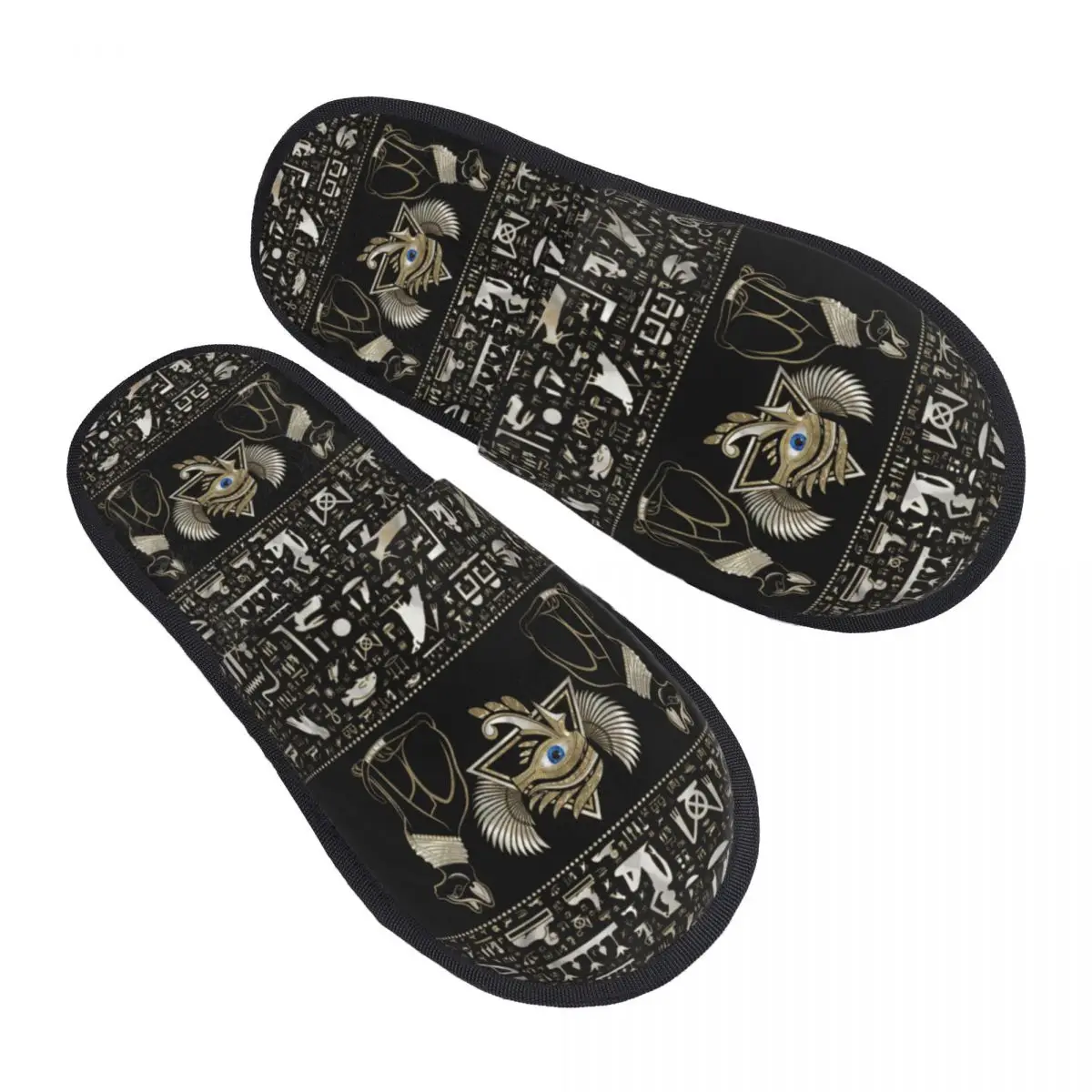 Custom Egyptian Cats And Eye Of Horus Soft Memory Foam House Slippers Women Hieroglyphic Egypt Comfy Warm Anti-skid Sole Slipper
Custom Egyptian Cats And Eye Of Horus Soft Memory Foam House Slippers Women Hieroglyphic Egypt Comfy Warm Anti-skid Sole Slipper